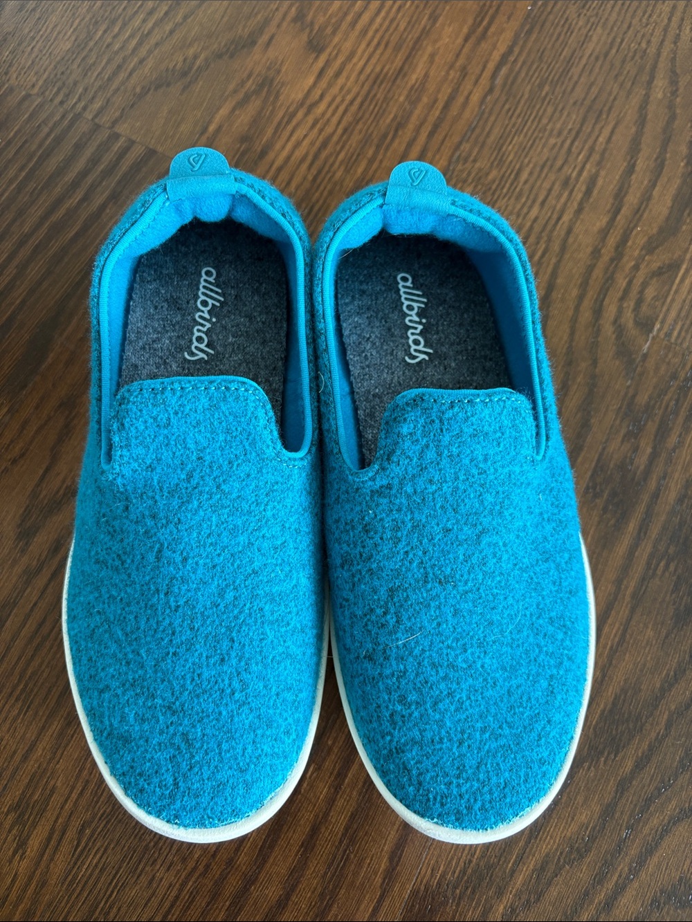 Allbirds Kids Wool Slip-On Sneakers in Teal Blue